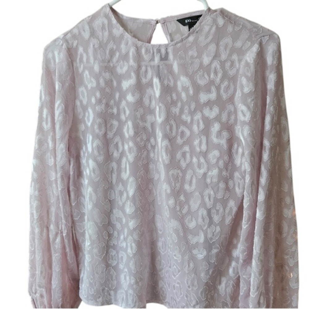 Express Light Pink Textured Blouse